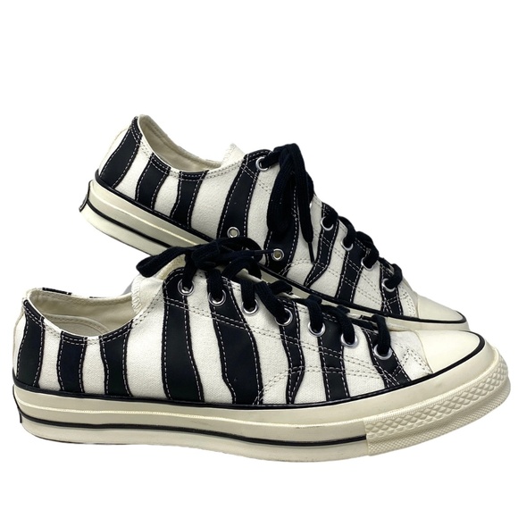 Converse Chuck 70 Sneakers Men's Size Egret Canvas Black Shoes Low Top 168906C - Picture 2 of 10